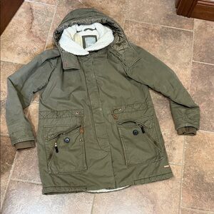 Bench Cream and Olive Fleece Jacket